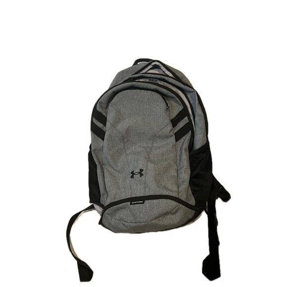 Under Armour Gray Black Hustle 5.0 Backpack - Picture 1 of 5